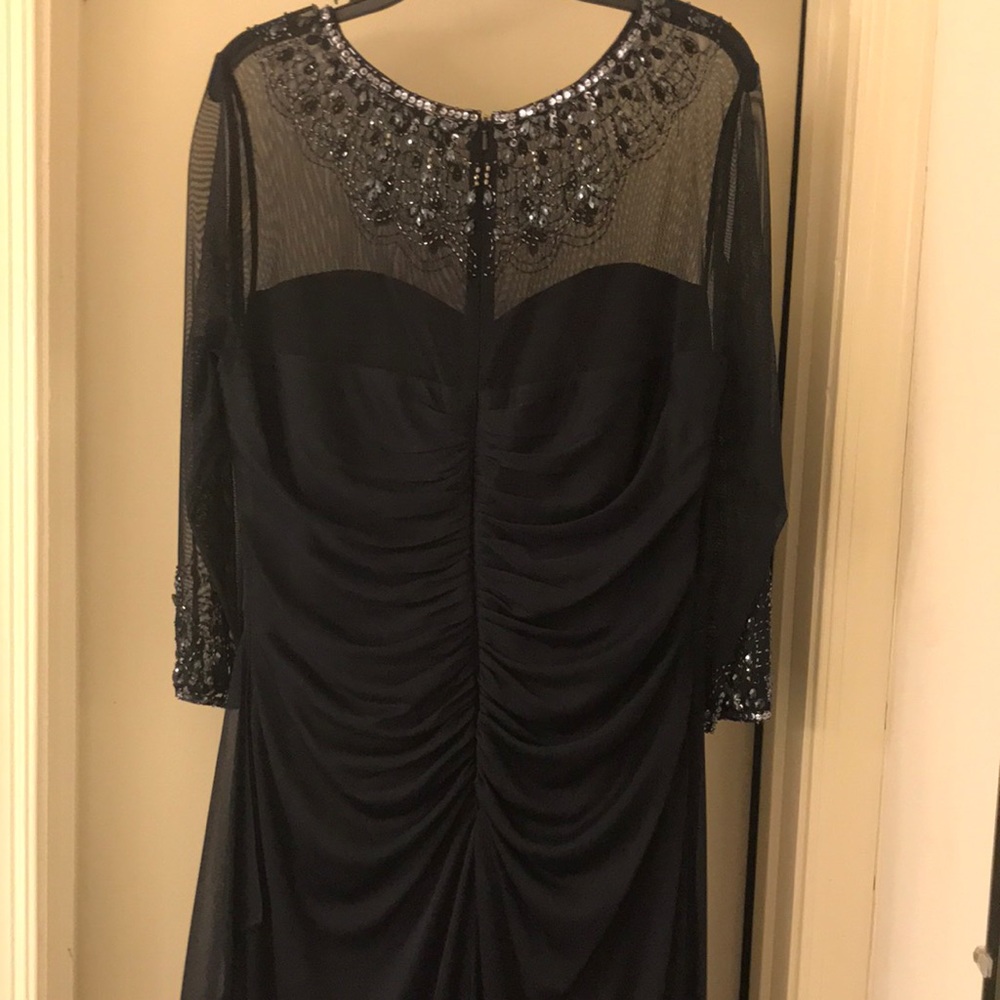 Evening gown navy blue